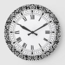 Search for black and white kitchen clocks Floral