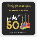 Search for thank you 50 birthday stickers Black and gold