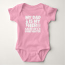 Search for my daddy is a firefighter baby clothes Hero