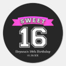 Search for pink black sweet 16 stickers Girls