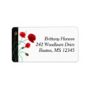 Search for black red return address labels Black and white