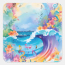 Search for under the sea birthday stickers Waves