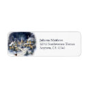 Search for winter scene return address labels Vintage christmas