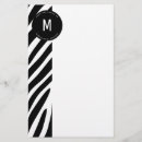 Search for monogram business stationery paper Black and white