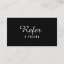 Search for referral cards Black and white