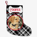 Search for black and white plaid christmas stockings Dog