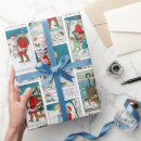 Search for santa wrapping paper Vintage santa claus