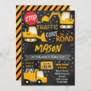 Search for vehicles birthday invitations Boy