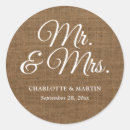 Search for burlap wedding stickers Rustic