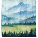 Search for mountain landscape shower curtains Watercolor