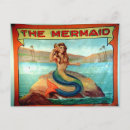Search for vintage mermaid postcards Circus