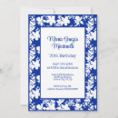 Search for blue and white birthday invitations Floral