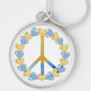 Search for sign of peace key rings Yellow