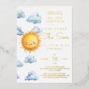 Search for foil baby boy shower invitations Sky
