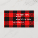 Search for plaid business cards Red and black plaid