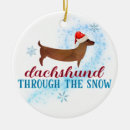 Search for dachshund christmas decor Dachshund through the snow