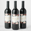 Search for burgundy wine labels Watercolor floral