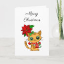 Search for orange cat christmas cards Kitten