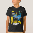 Search for 5th dinosaur birthday tshirts Five