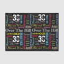 Search for 30th birthday tissue paper Over the hill