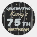 Search for 75th birthday stickers Black