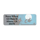 Search for flying witch return address labels Full moon