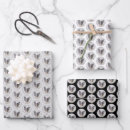 Search for french bulldog wrapping paper Black and white