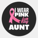 Search for breast cancer aunt stickers Pink