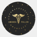 Search for medical caduceus stickers Gold