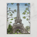 Search for eiffel tower paris france postcards Watercolor