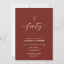 Search for boho 40th birthday invitations Terracotta