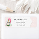 Search for pink owl return address labels Cute