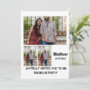 Search for black and white stag party invitations Simple