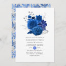 Search for royal blue flowers wedding invitations Botanical