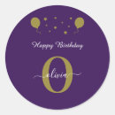 Search for happy birthday in purple stickers Celebration