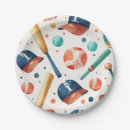 Search for baseball paper plates Red