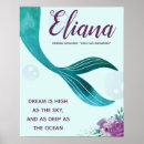 Search for mermaid baby shower posters Purple