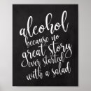Search for alcohol wedding signs Started with a salad