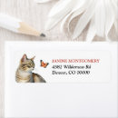 Search for orange tabby cat return address labels Feline