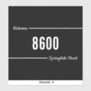 Search for new home stickers Black and white