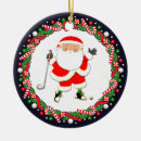 Search for santa golf christmas tree decorations Golfer