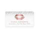 Search for gold lips return address labels Modern