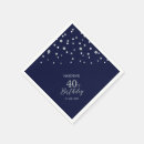 Search for blue and silver napkins Birthday