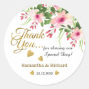 Search for gold pink wedding stickers Typography