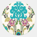 Search for classic pattern stickers Turquoise