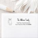 Search for black cats return address labels Black and white