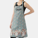 Search for blue owl aprons For her