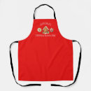 Search for gingerbread house aprons Red