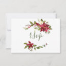 Search for christmas rsvp cards Poinsettia