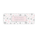 Search for pink and silver return address labels Snowflakes